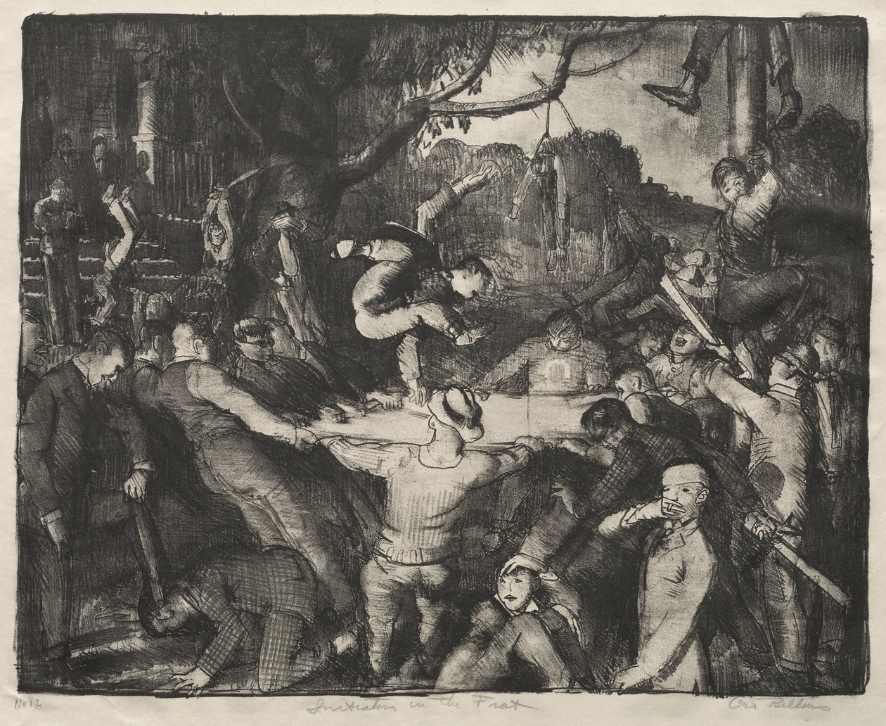 Inwijding in de studentenvereniging door George Bellows