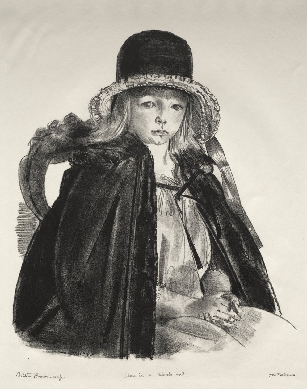 Jean met een zwarte hoed door George Bellows