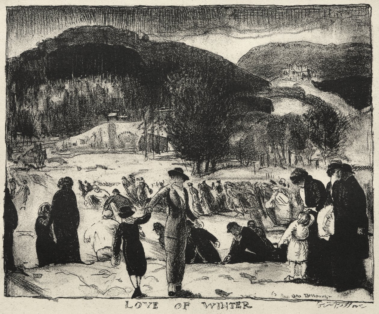 Liefde voor de winter, Kerstmis 1917 door George Bellows