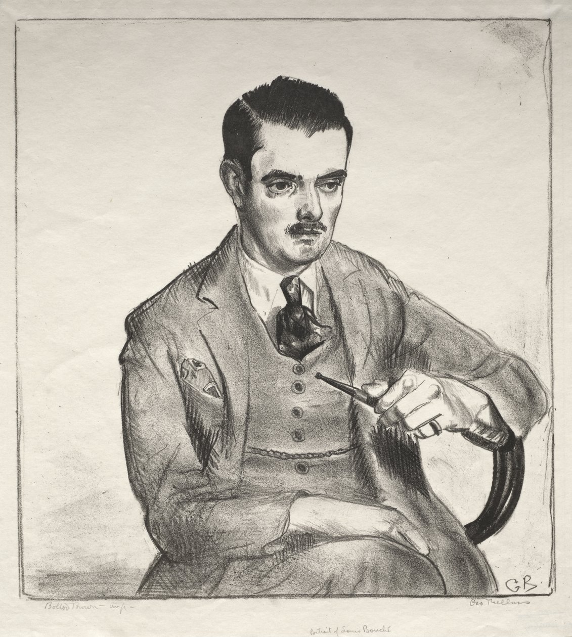 Portret, Louis Bouché door George Bellows
