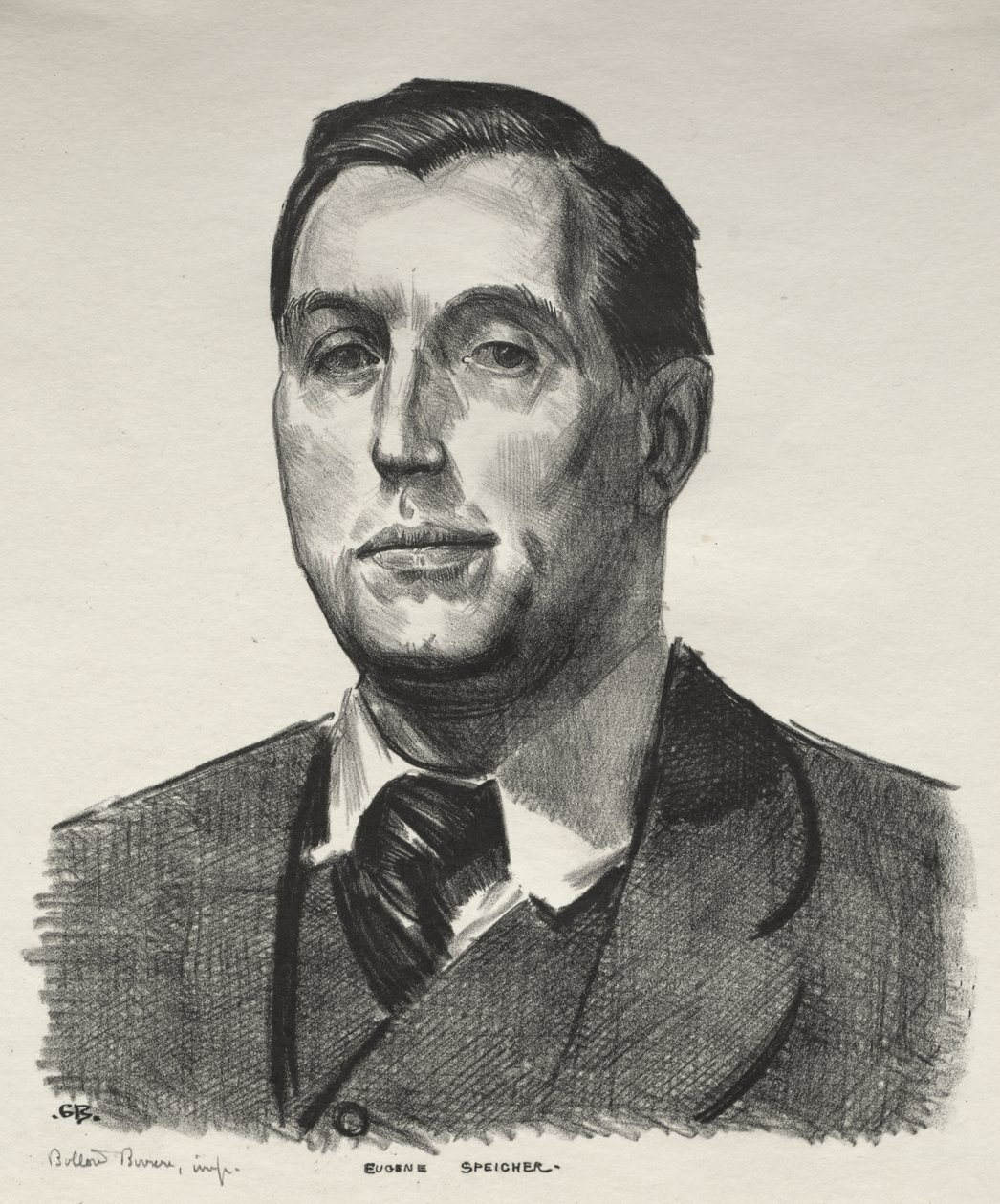 Portret van Eugene Speicher, Second Stone door George Bellows