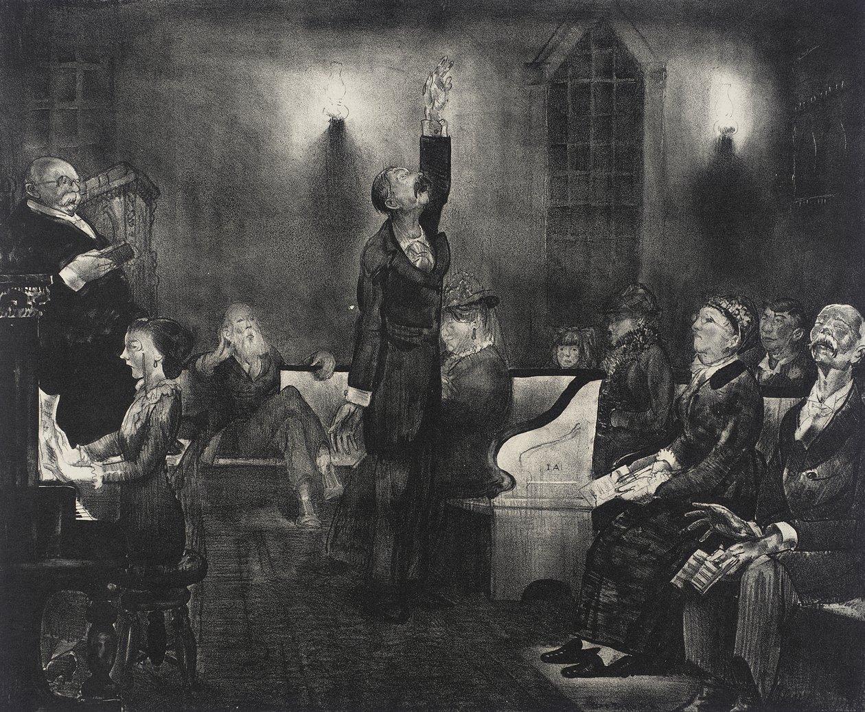 Gebedsbijeenkomst nr. 2 door George Bellows