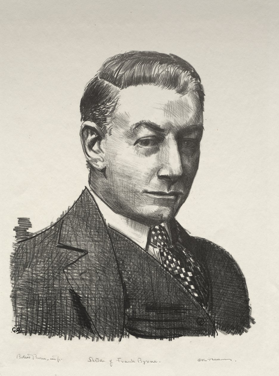 Schets van Frank Byrne door George Bellows