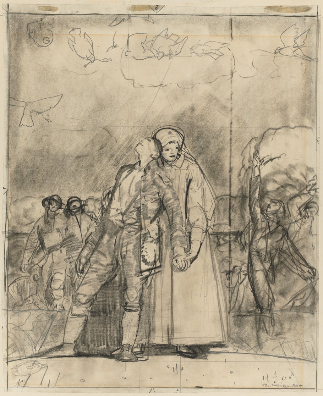 De avond van de overwinning door George Bellows