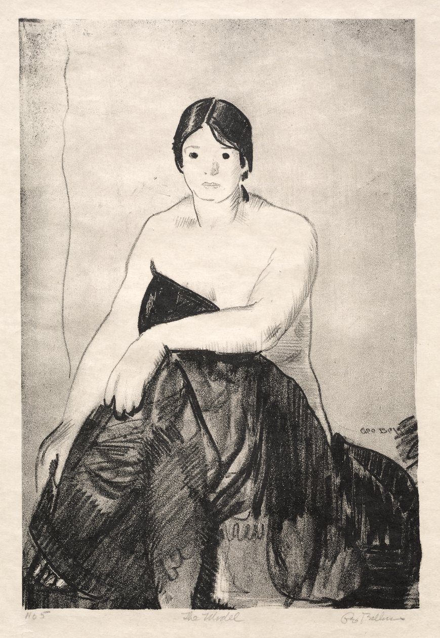 Het model, eerste steen door George Bellows