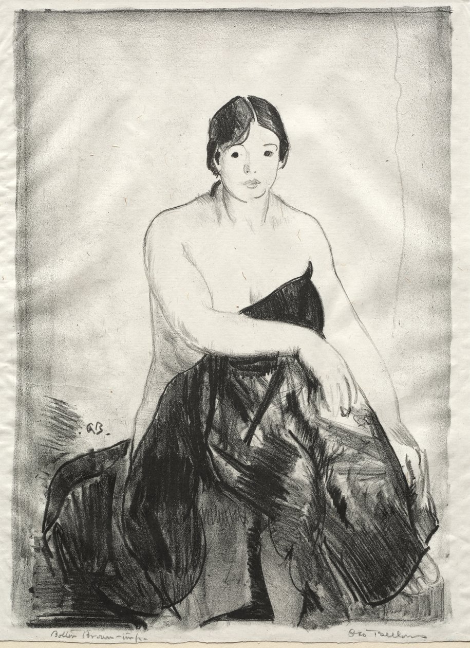 Het model, tweede steen door George Bellows
