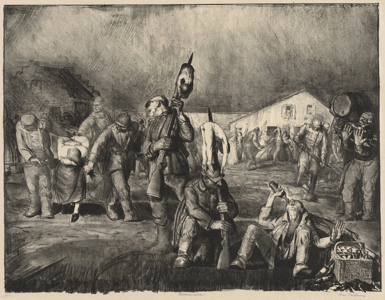 Oorlogsserie:  De Bacchanale door George Bellows