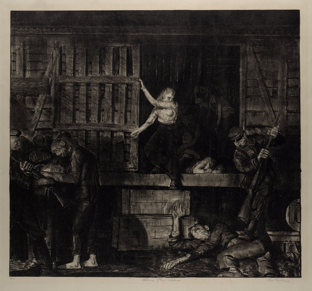 Oorlogsserie:  De terugkeer van de nuttelozen door George Bellows