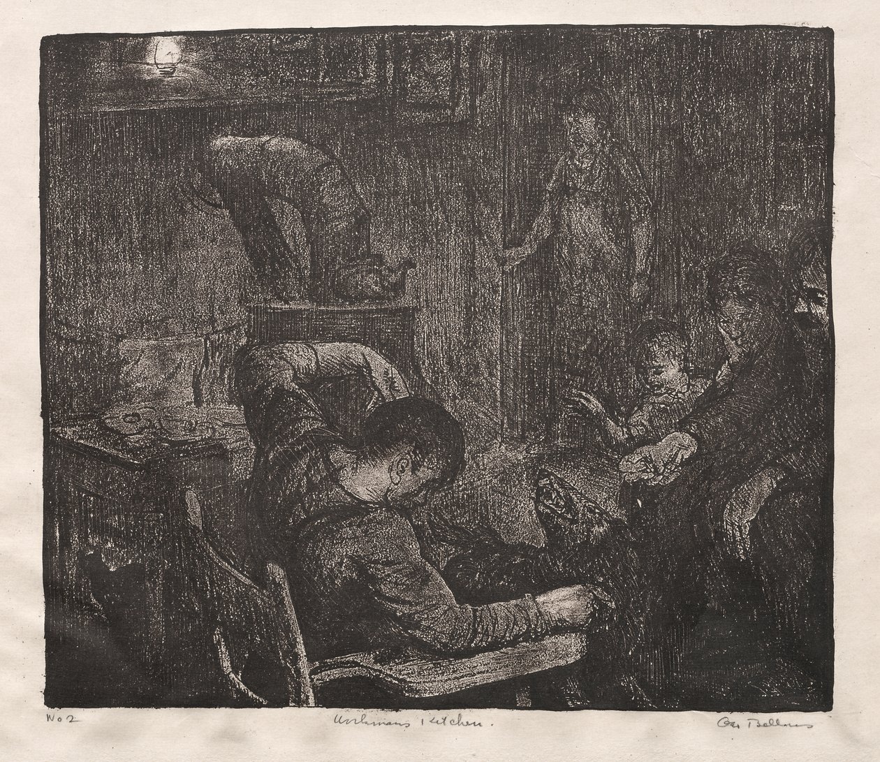 Keuken van een arbeider door George Bellows