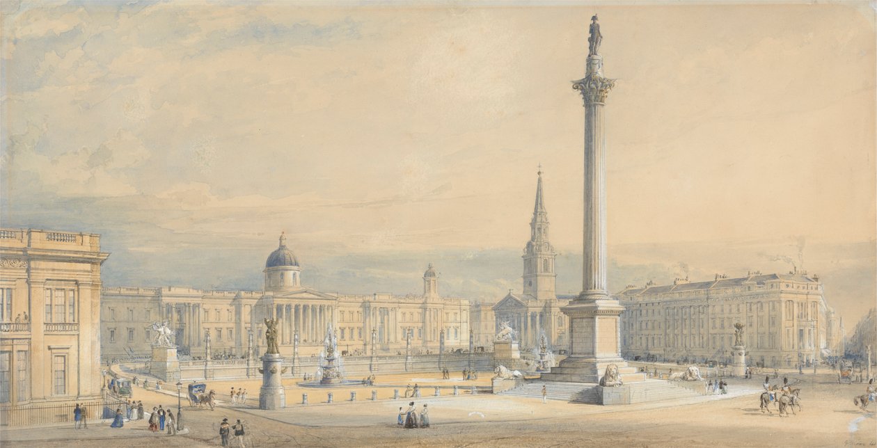 Een voorgesteld plan voor Trafalgar Square door George Belton Moore