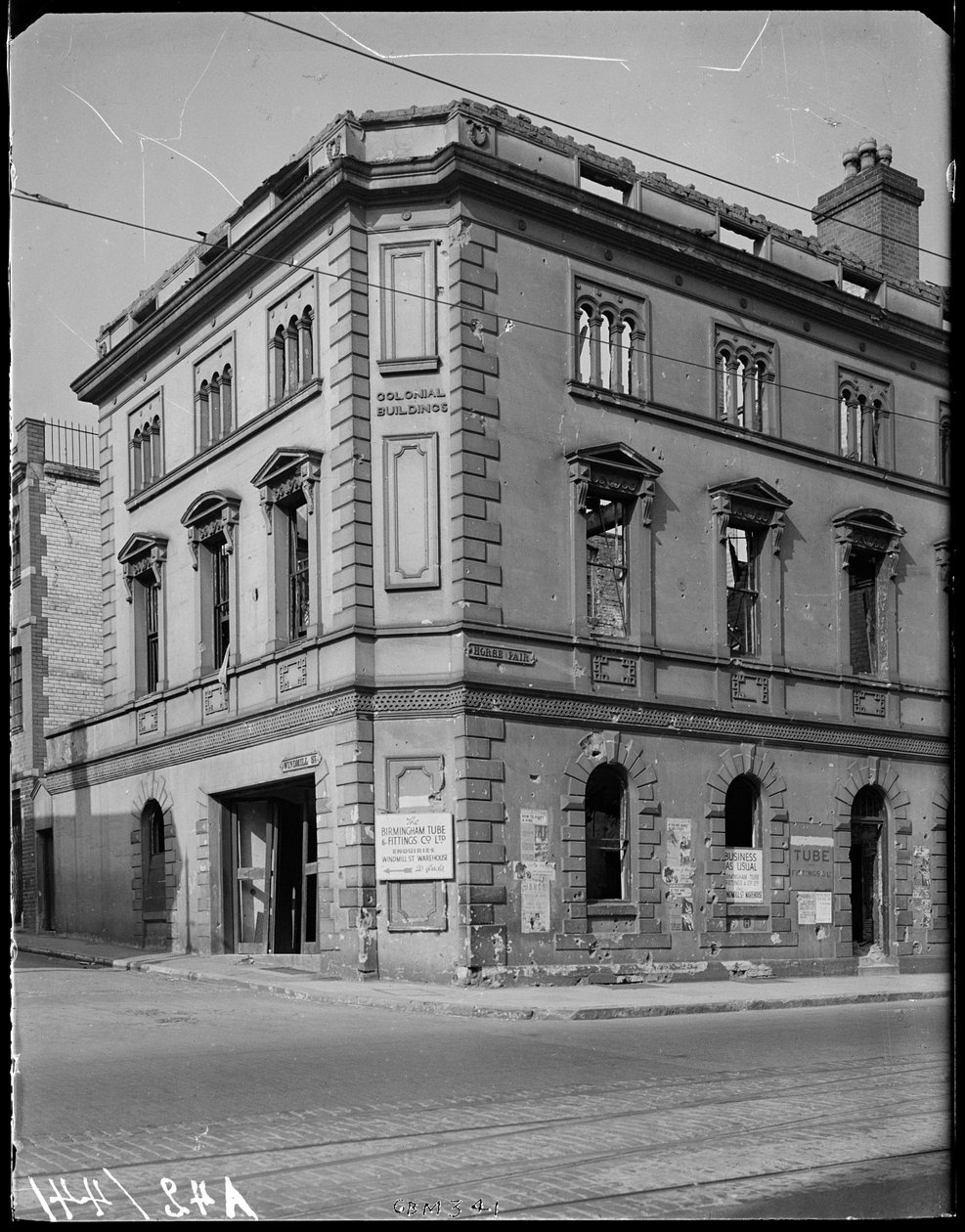 Koloniale Gebouwen, 7 Horsefair, Ladywood, Birmingham, 1941 door George Bernard Mason