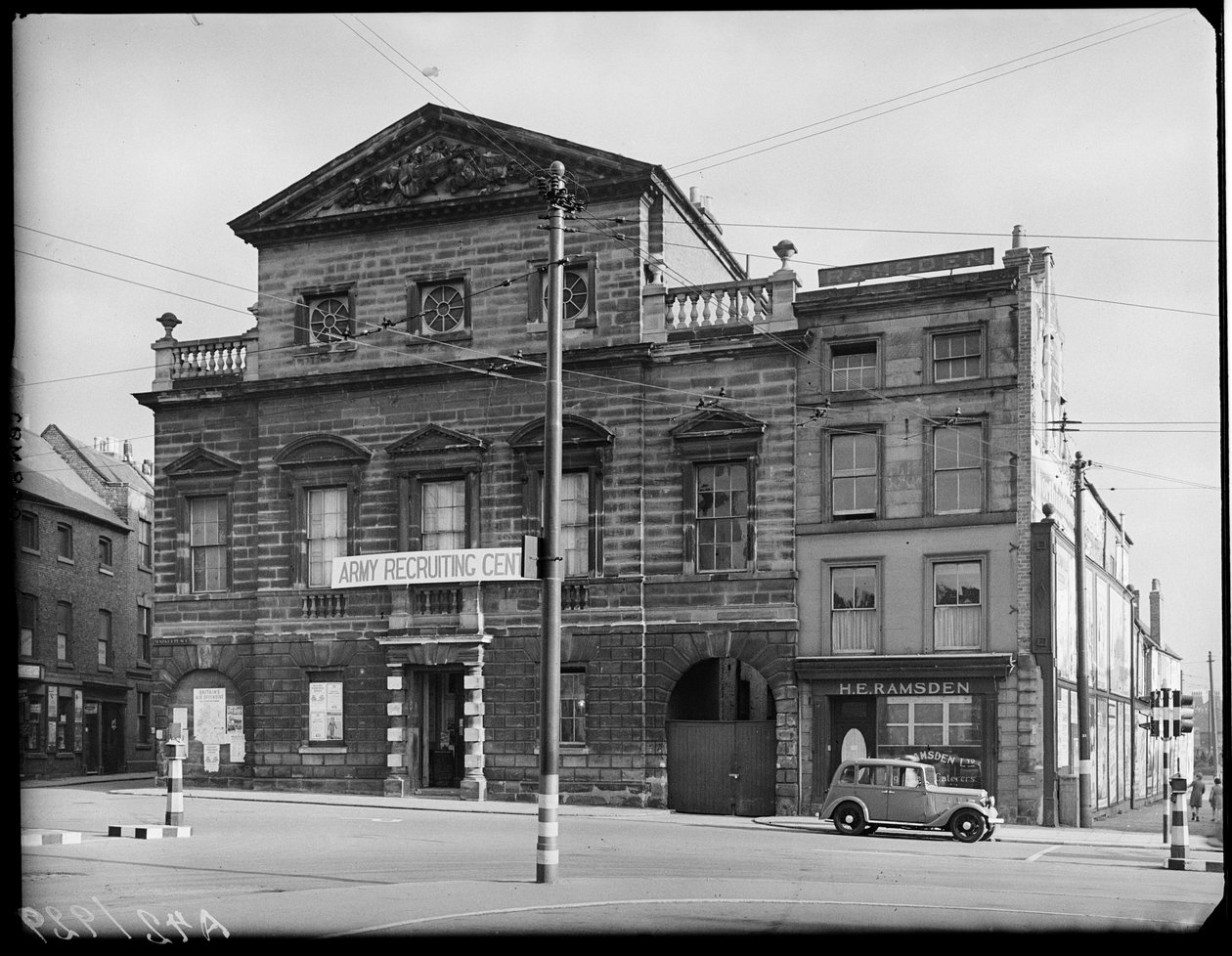 Derby Assembly Rooms, Market Place, Derby, 1942 door George Bernard Mason