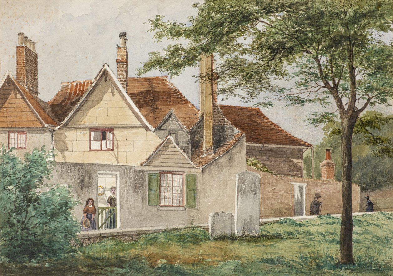 Huisjes in Trevanion Street, Dover door George Buchanan Wollaston