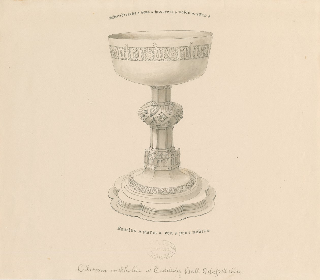 Teddesley Park - Kelk: pentekening, nd [?19e eeuw] door George Buckler