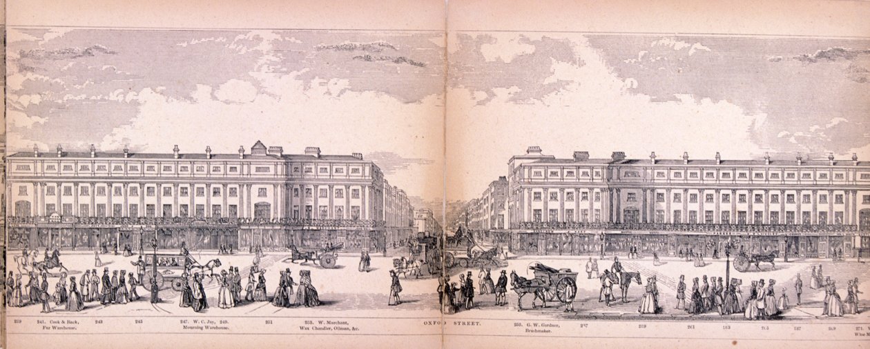 Panorama van Londen, 1849 door George C Leighton