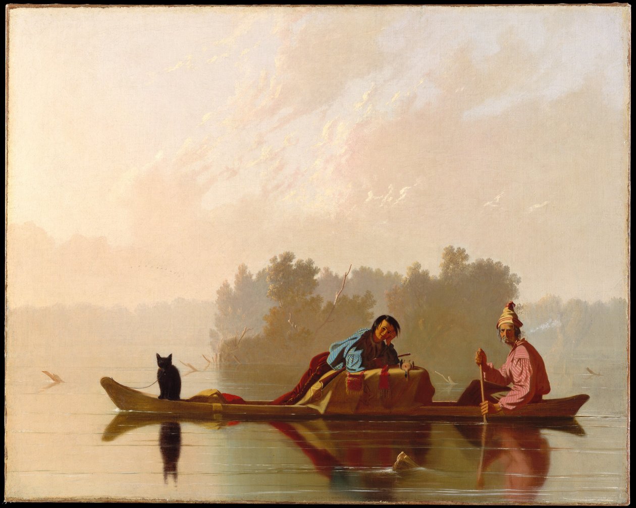 Bonthandelaren dalen de Missouri af door George Caleb Bingham