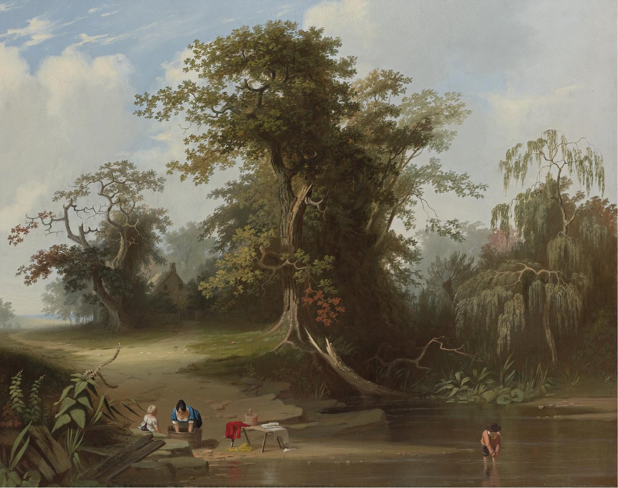 Landschap; landelijke scène door George Caleb Bingham