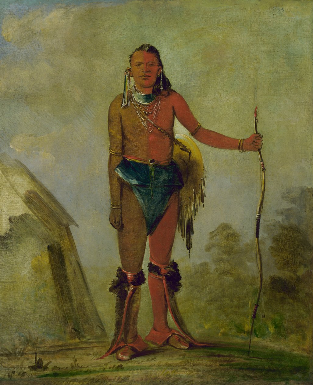 Aih-no-wa, Het Vuur, een Fox medicijnman, 1835 door George Catlin