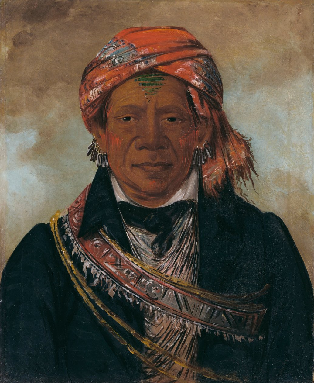 Bód-a-sin, stamhoofd door George Catlin