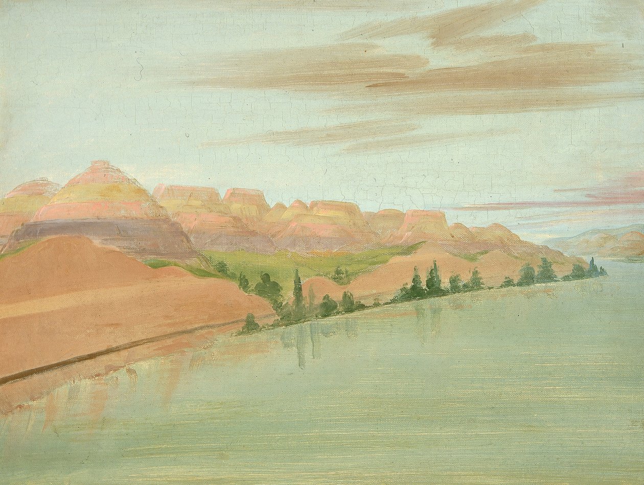 Prachtige Clay Bluffs, 1900 mijl boven St. Louis door George Catlin