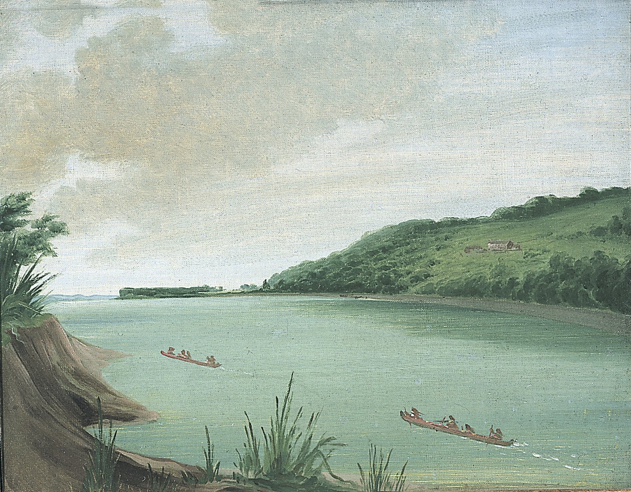 Belle Vue, Indiaans Agentschap van Majoor Dougherty, 870 Mijlen boven St. Louis, 1832 door George Catlin