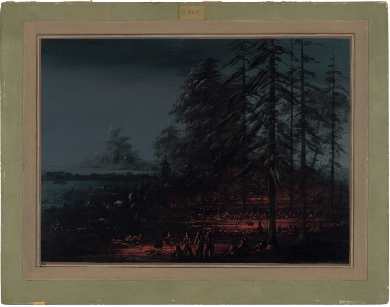 Bivak van een Sioux Oorlogspartij door George Catlin