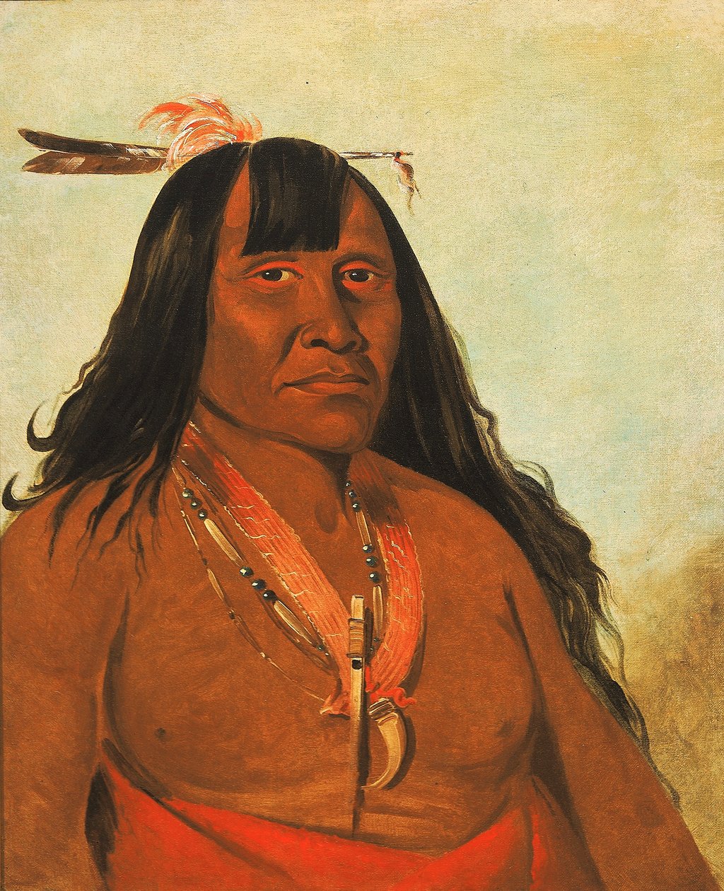 Bón-són-gee, nieuw vuur, een bandleider door George Catlin