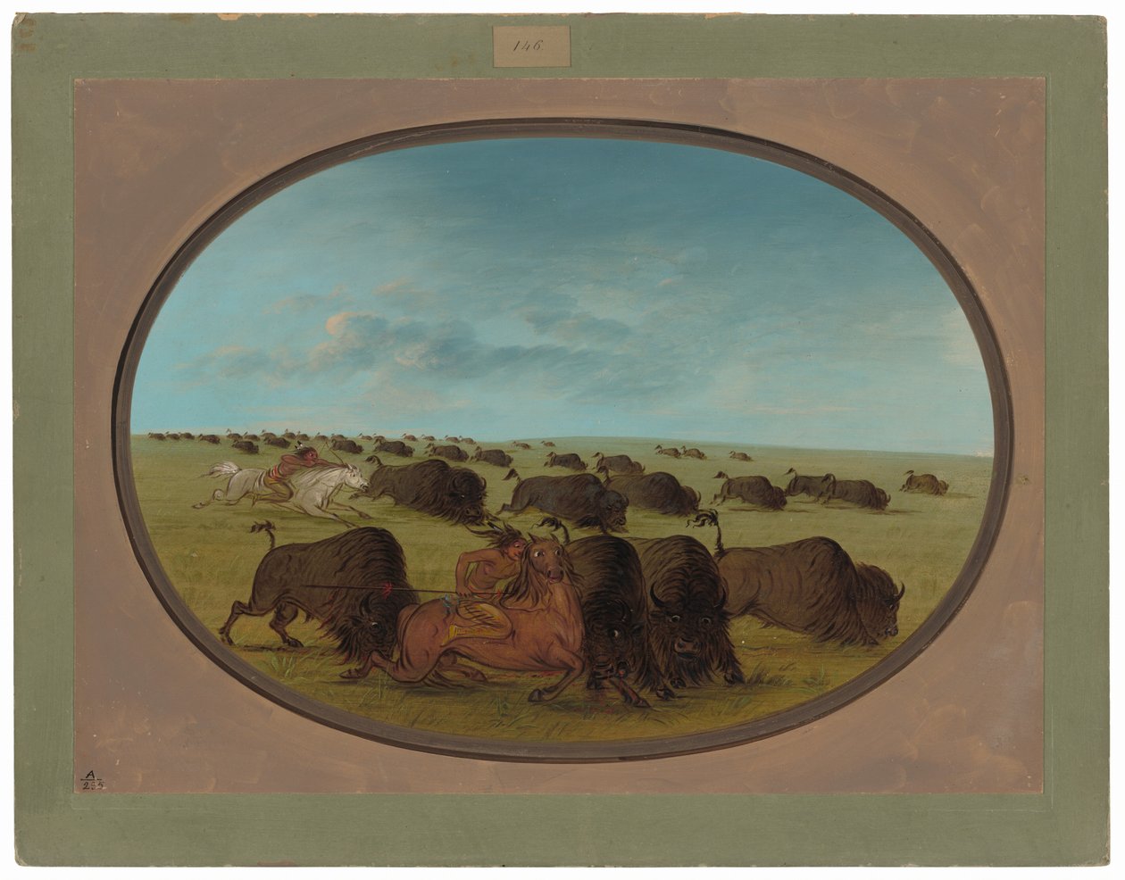 Buffeljacht, met Ongelukken door George Catlin