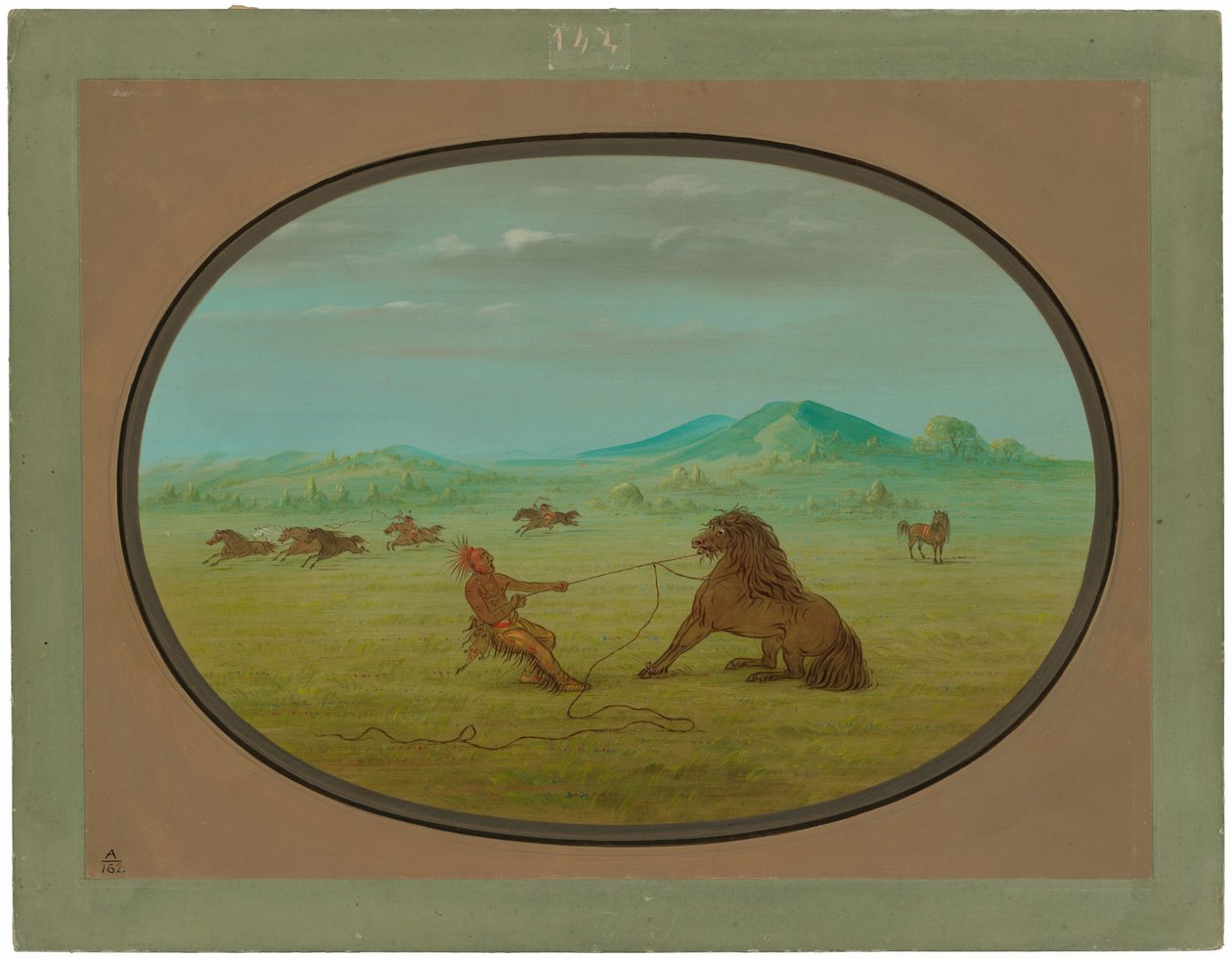Wilde paarden vangen - Pawnee door George Catlin
