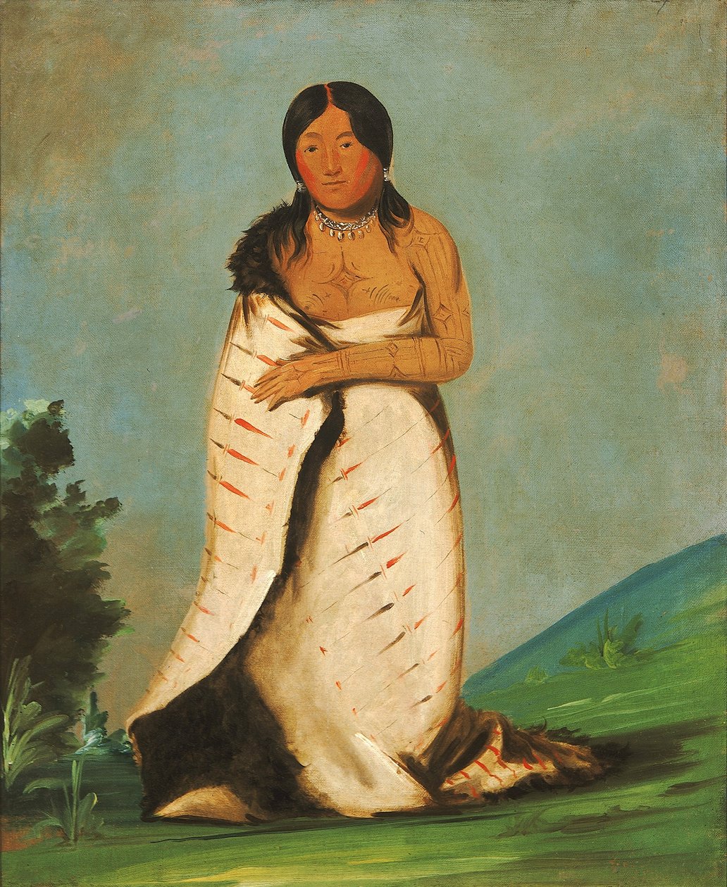 Hee-láh-dee, Zuivere bron, vrouw van De Rook door George Catlin