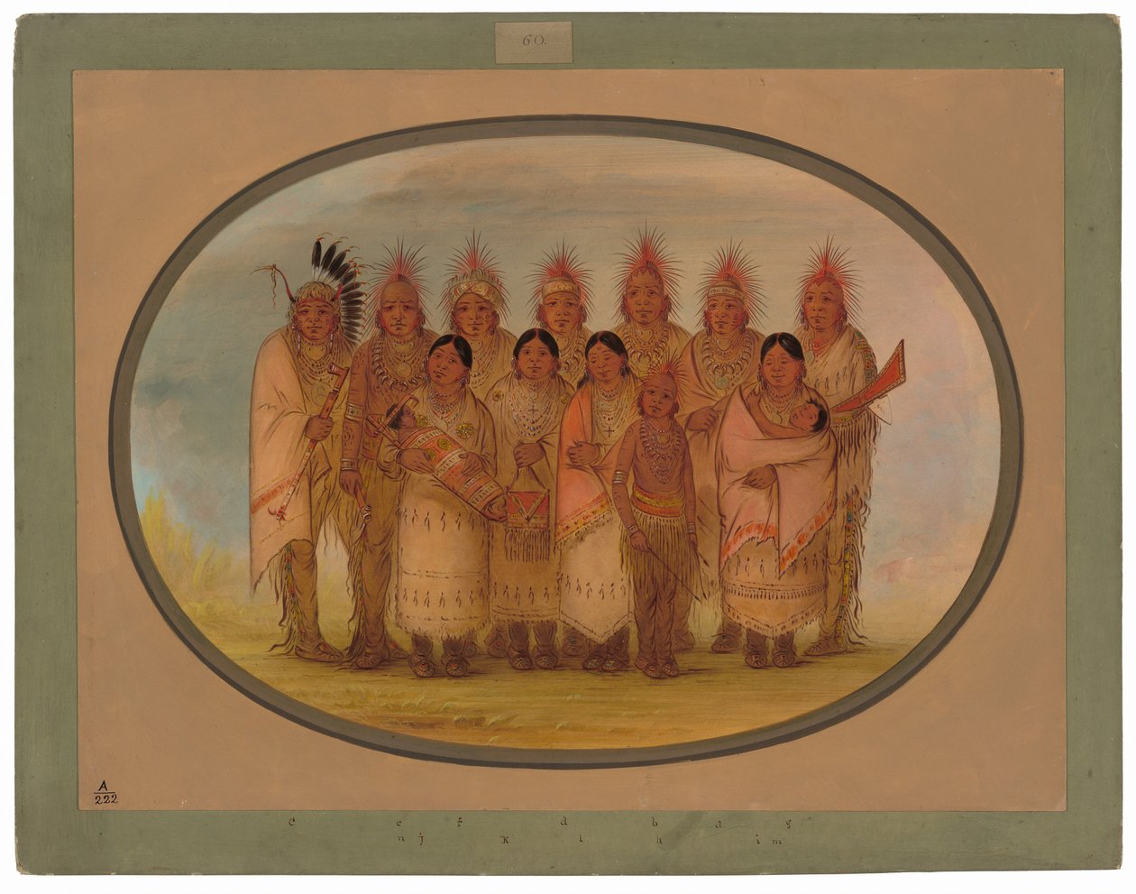 Iowa Indianen die Londen en Parijs bezochten door George Catlin