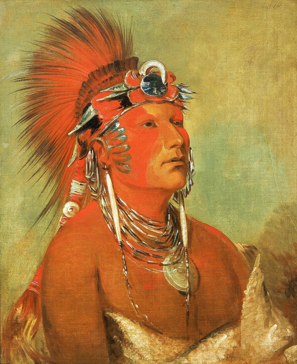 Jee-hé-o-hó-shah, kan niet worden neergeworpen, een krijger door George Catlin