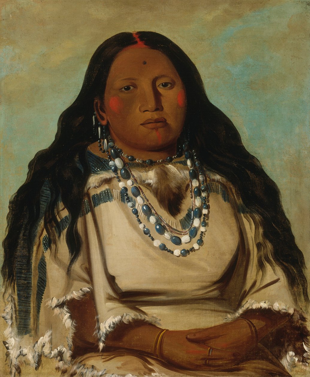 Kah-béck-a, de tweeling, vrouw van Bloody Hand door George Catlin
