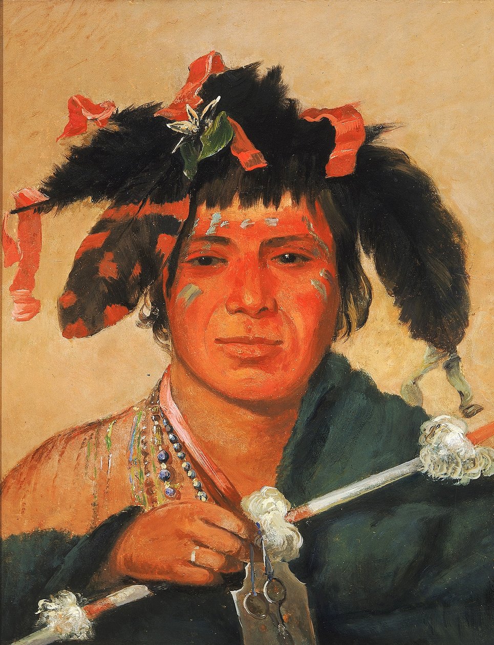 Ko-mán-i-kin-o-haw, kleine walvis, een dappere door George Catlin