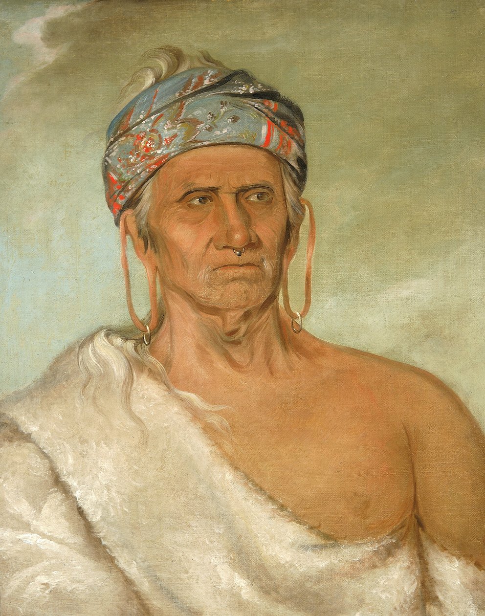 Lay-láw-she-kaw, Gaat de rivier op, een oud opperhoofd door George Catlin
