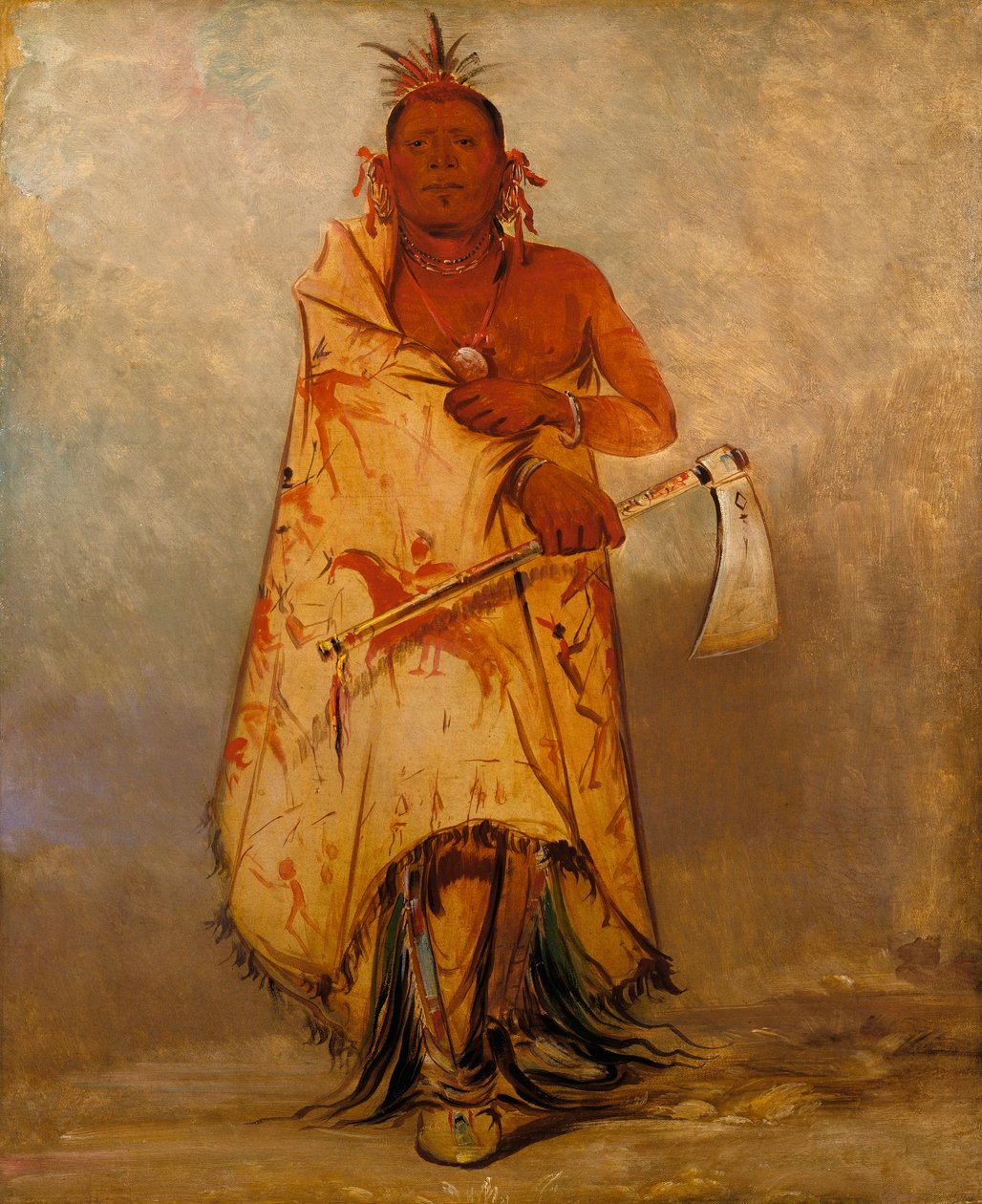 Le-sháw-loo-láh-le-hoo, Grote Eland, opperhoofd van de Skidi (Wolf) Pawnee door George Catlin