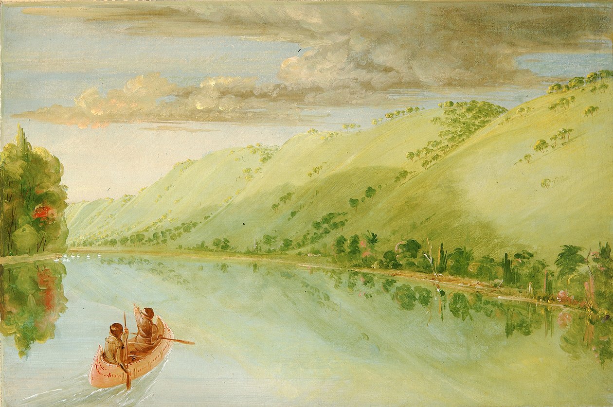 De prairie van Madame Ferrebault, boven Prairie du Chien door George Catlin