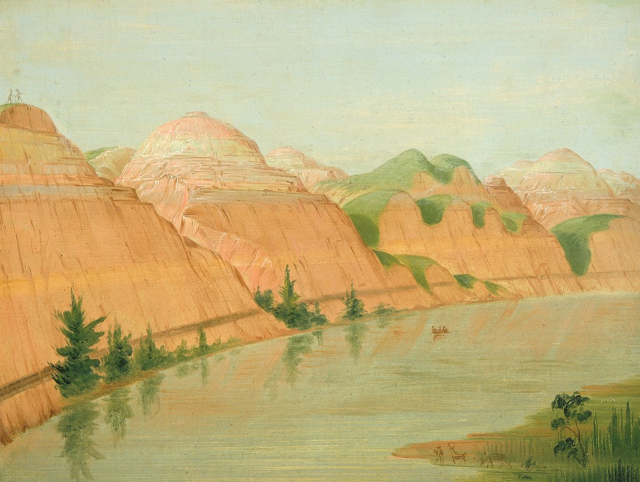 Prachtige Clay Bluffs, 1800 mijl boven St. Louis door George Catlin