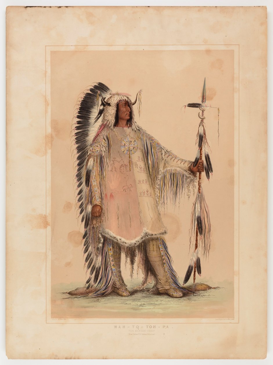 Mah-to-toh-pa, het Mandan-opperhoofd door George Catlin