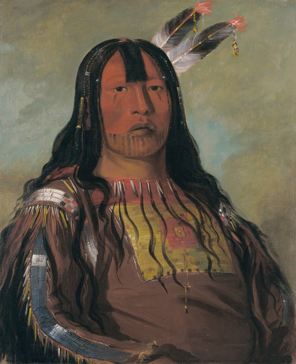 Mix-ke-móte-skin-na, IJzeren Hoorn, de Krijger door George Catlin