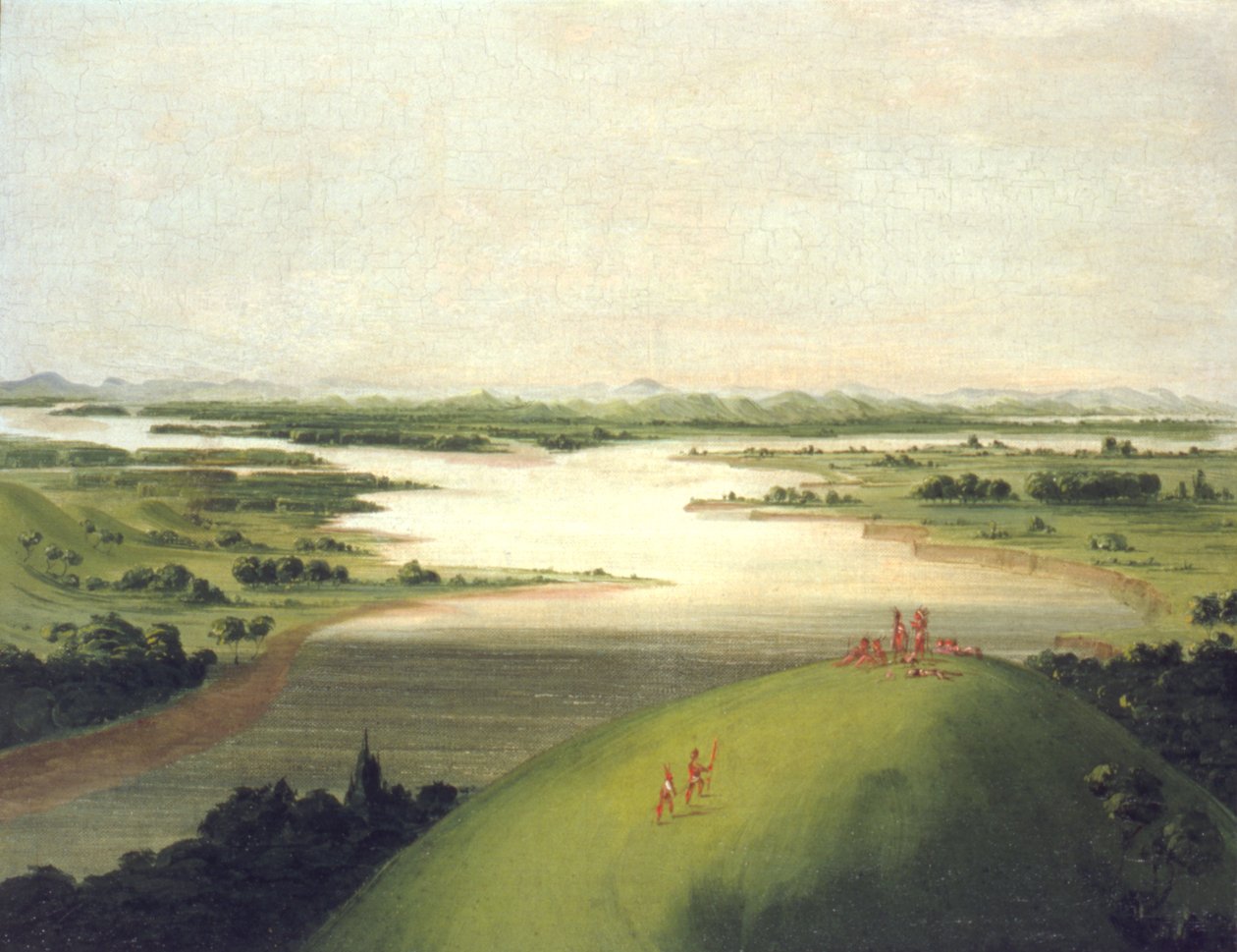 Monding van de Platte River, 900 mijl boven St. Louis, 1832 door George Catlin