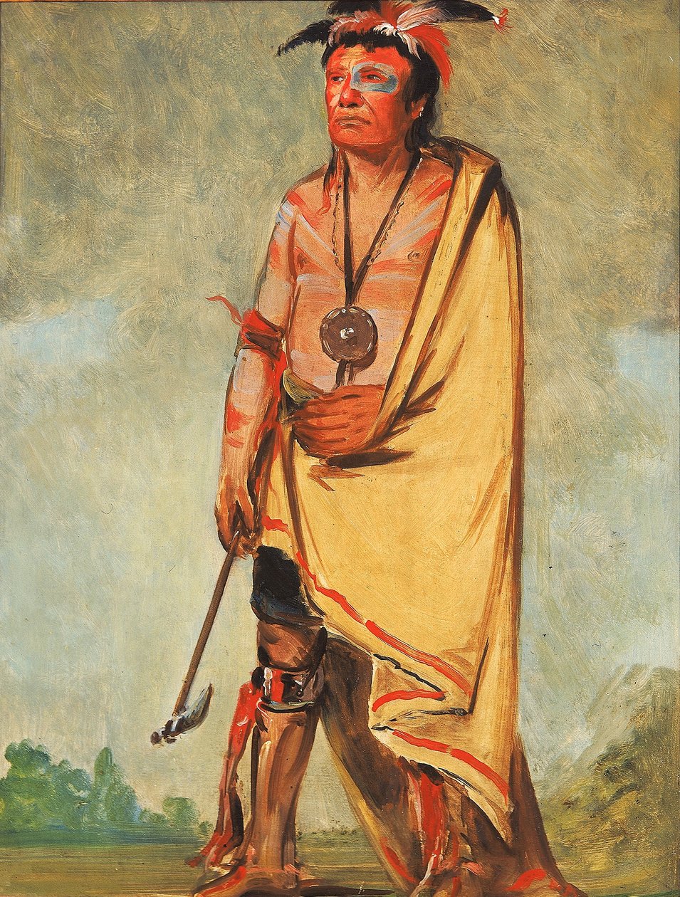 No-ak-chóo-she-kaw, Hij die de struiken doorbreekt door George Catlin