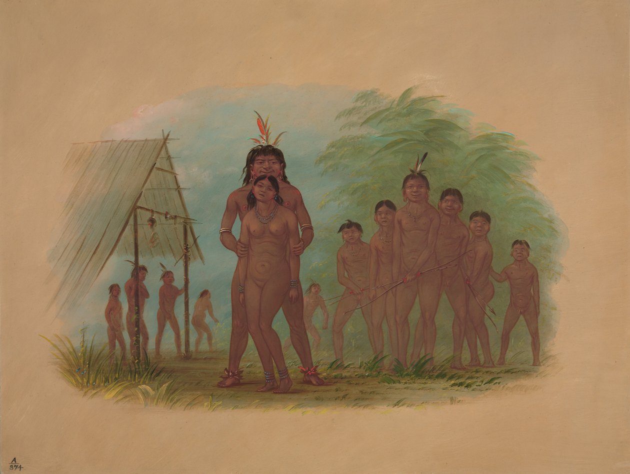 Orejona Indianen, 1854-1869 door George Catlin