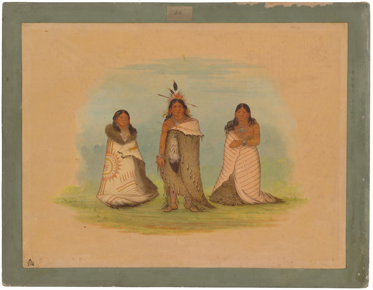 Puncah Indianen door George Catlin