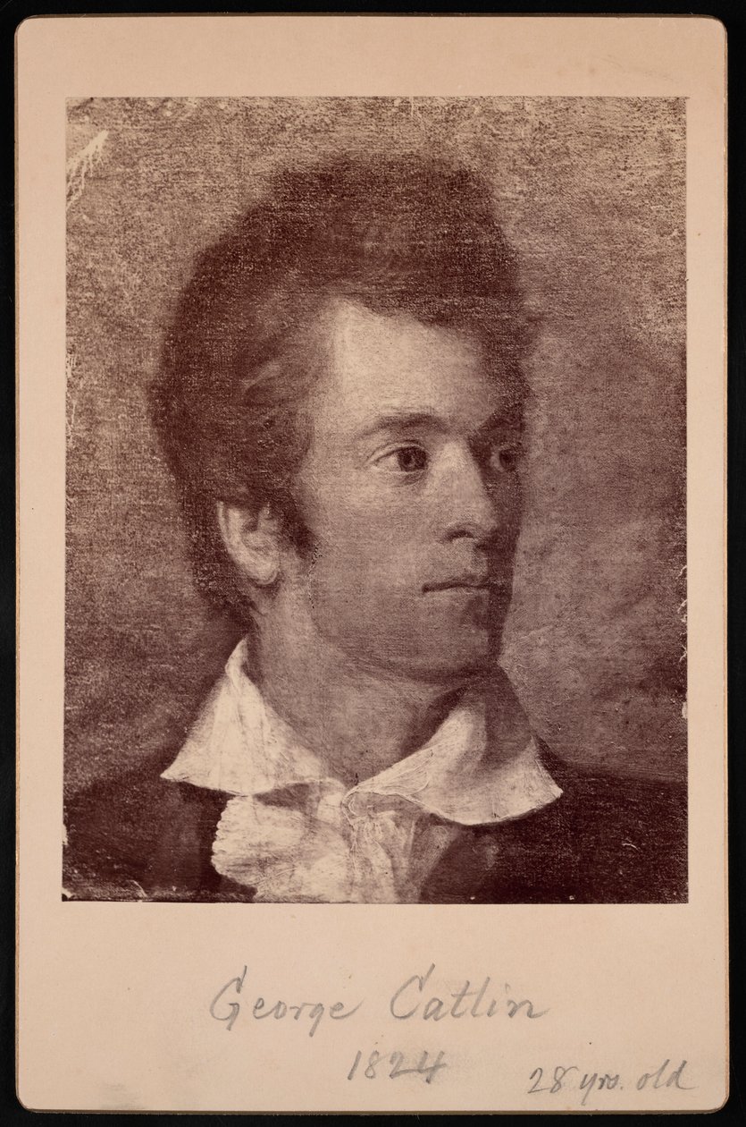 Zelfportret van George Catlin 1796-1872, 1824 door George Catlin