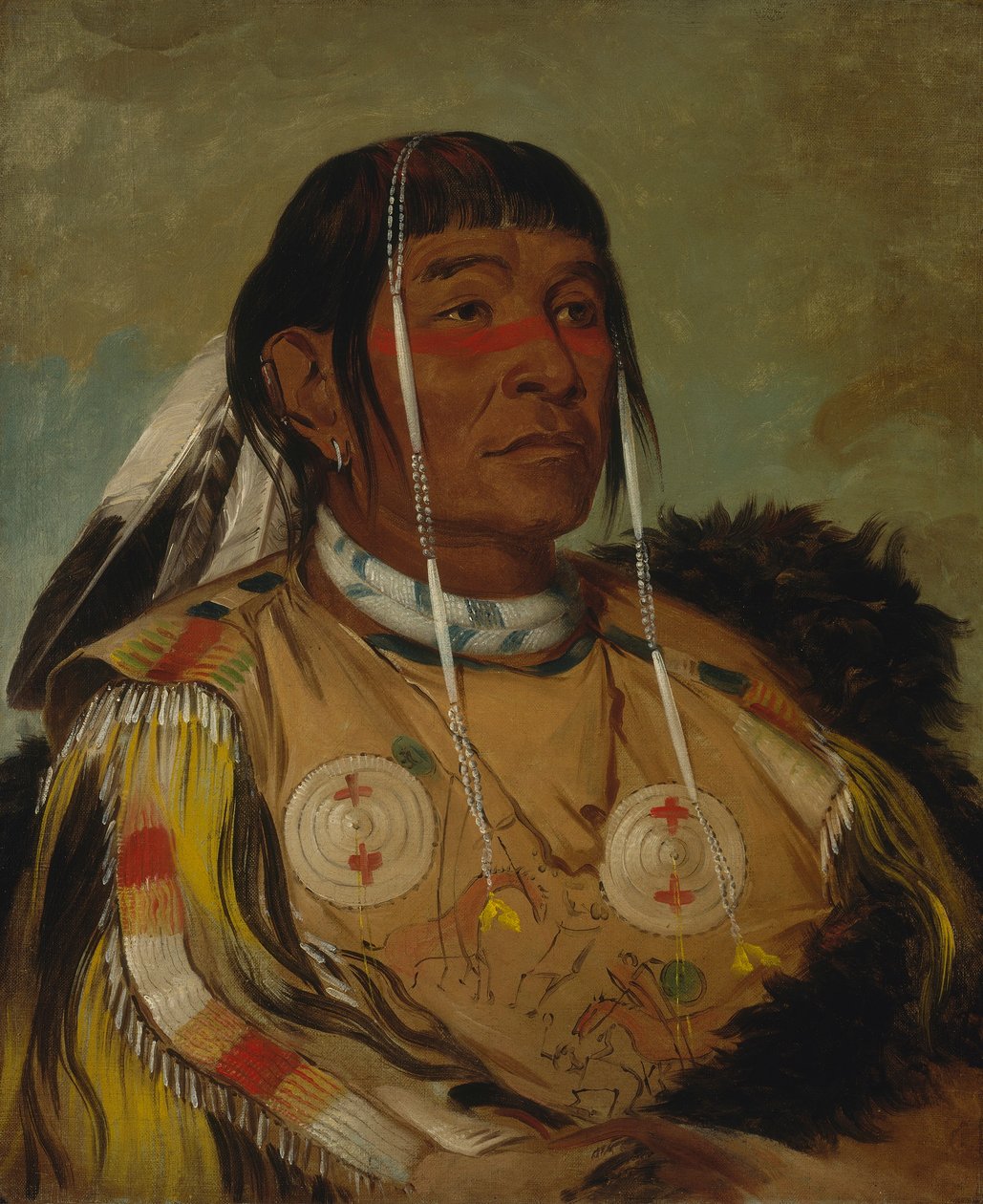 Sha-có-pay, De Zes, opperhoofd van de Ojibwa van de Vlakten door George Catlin