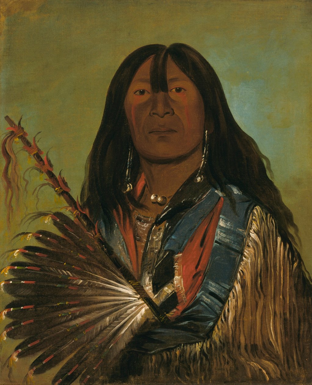 Shón-ka, de hond, opperhoofd van de Bad Arrow Points Band door George Catlin