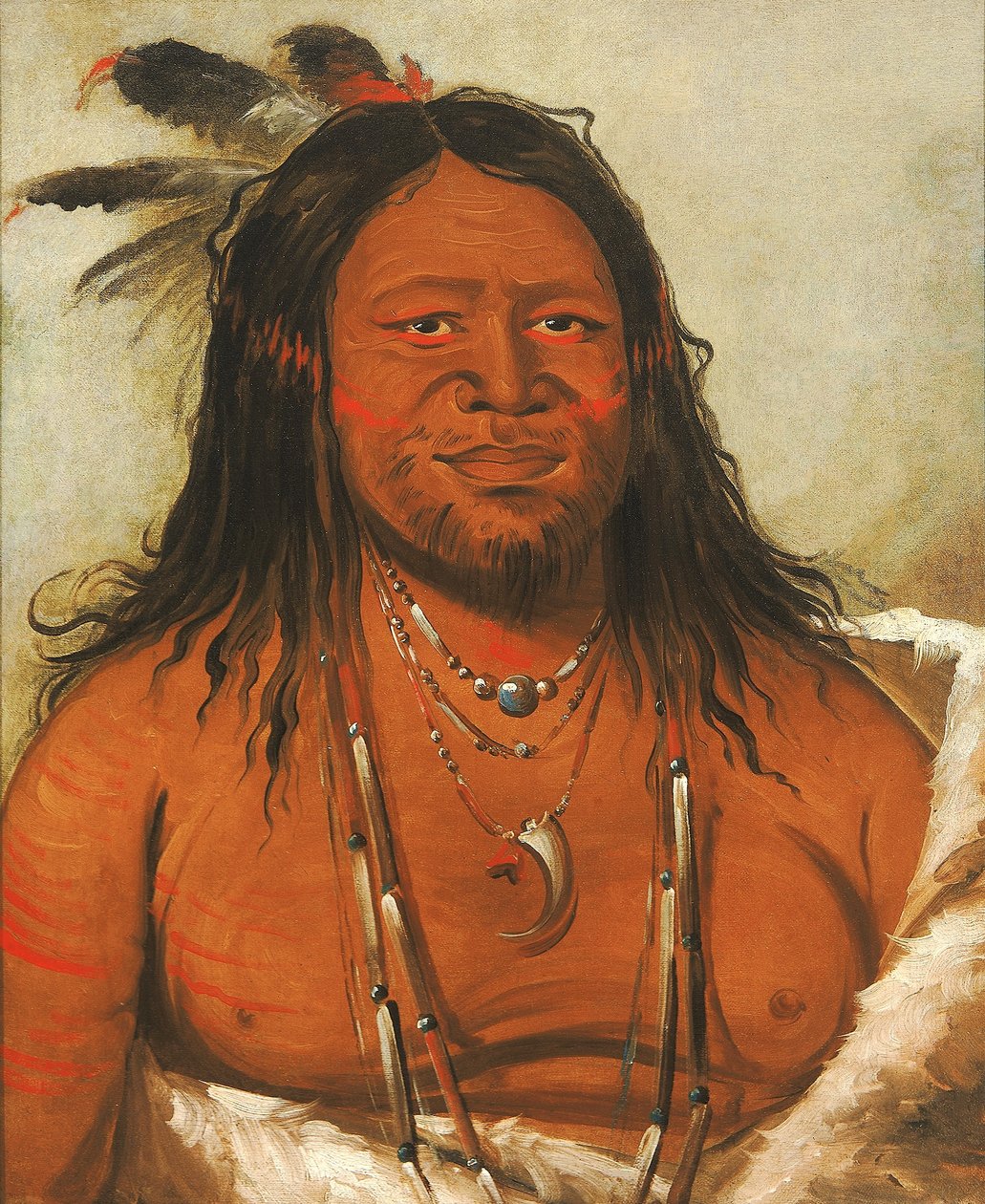 Ta-wáh-que-nah, Berg van Rotsen, Tweede Stamhoofd door George Catlin