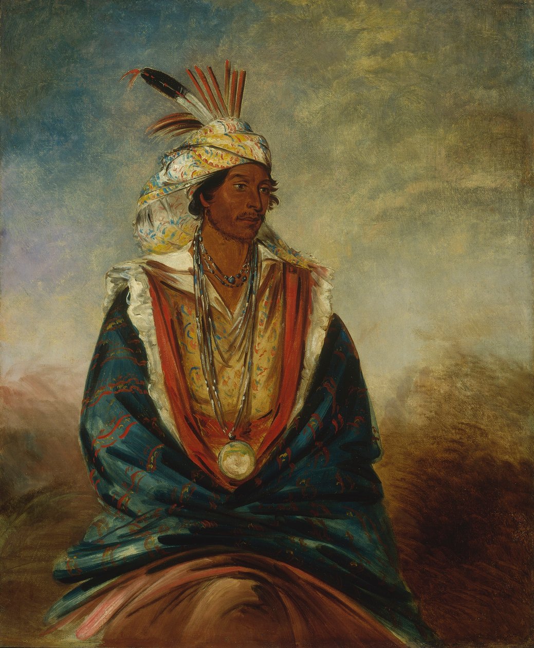 Tel-maz-há-za, een krijger van aanzien door George Catlin