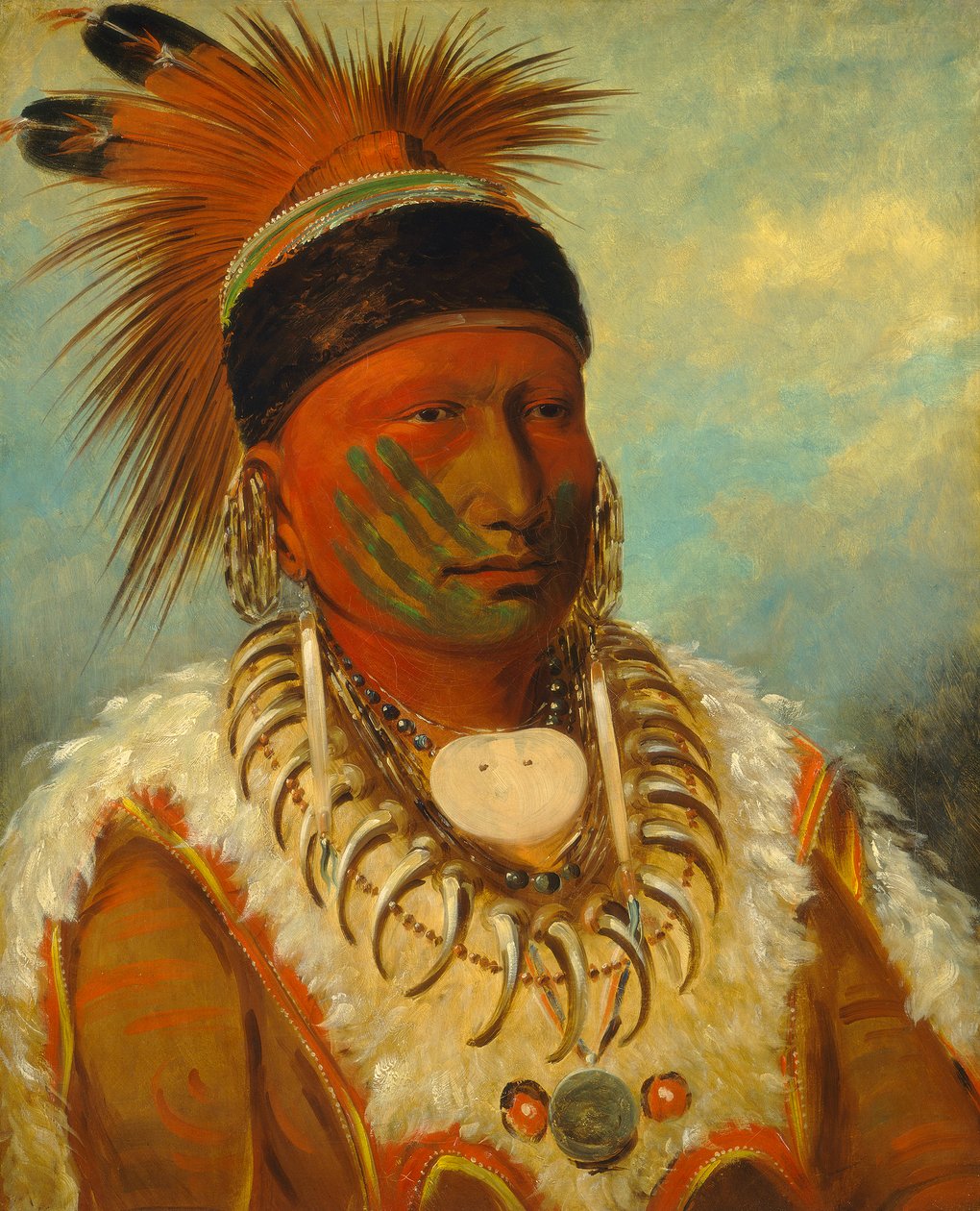 De Witte Wolk, Hoofdleider van de Iowas door George Catlin
